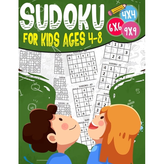 Sudoku for kids ages 4-8: 200 Sudoku Puzzles for Childen 4 to 12 with Solutions - Increase Memory and Logic (Paperback)