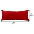 thumbnail image 3 of Unique Bargains 300TC Solid Egyptian Cotton Pillowcases Red Body 21" x 55", 3 of 7
