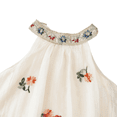 thumbnail image 6 of LYMAYTER Floral Embroidered Dress for 1-7Y Girls Halter Neck Sleeveless Dresses Casual Dresses for Toddler Kids, 6 of 7