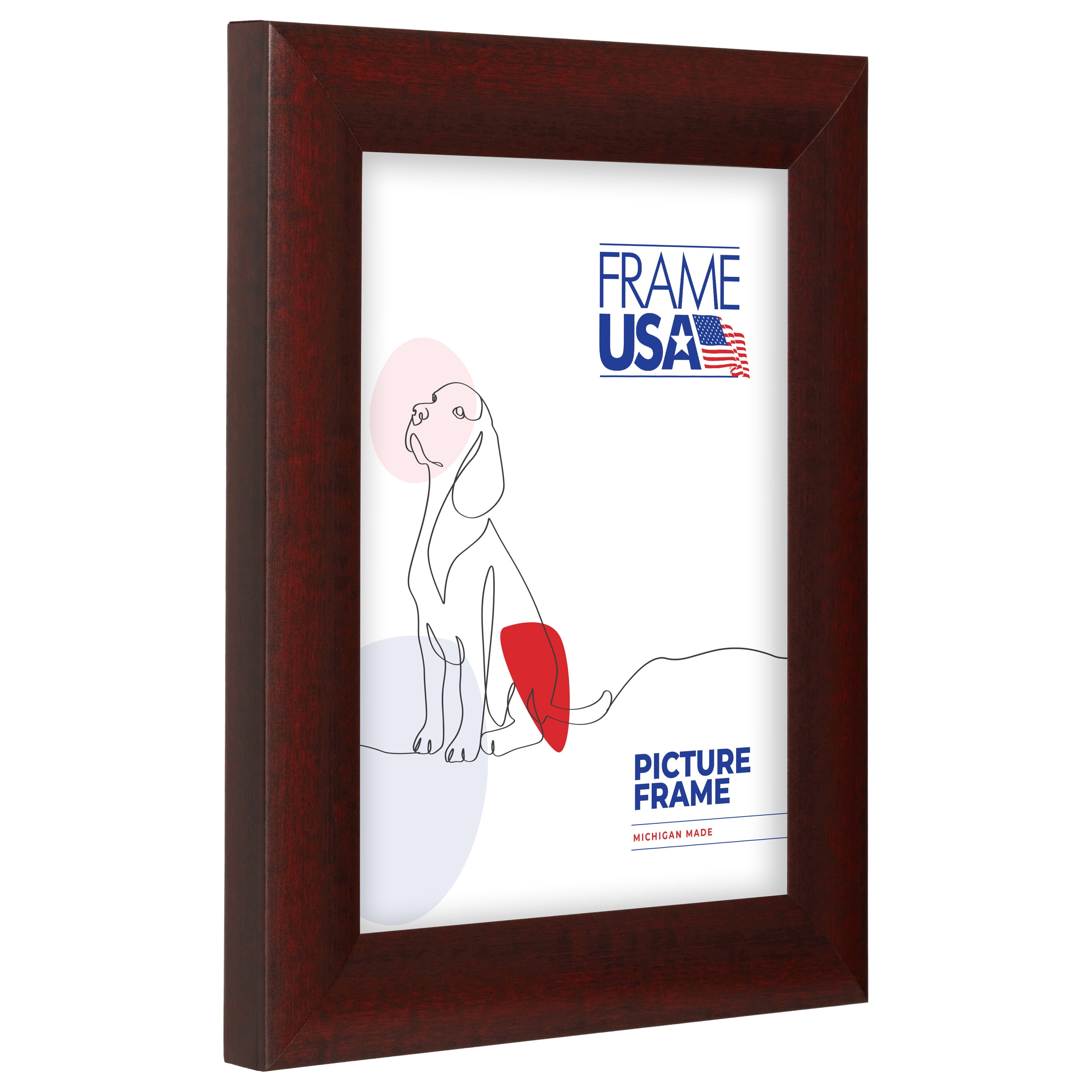 18x24 Picture Frame Red Corporate Rounded, 58039, 1.5 Inch MDF, Plexiglass, Wall Display
