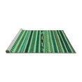 thumbnail image 2 of Ahgly Company Machine Washable Indoor Square Abstract Turquoise Blue Modern Area Rugs, 6' Square, 2 of 4