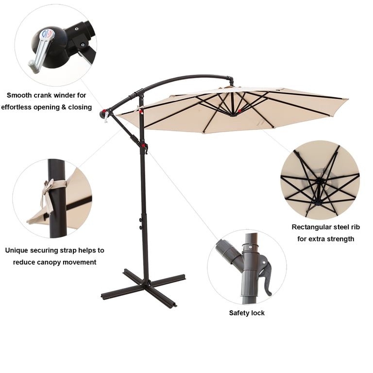 caribbean joe patio umbrella khaki CARIBBEAN JOE - Patio Umbrellas