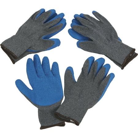 

Ironton Men s Latex-Coated Work Gloves - 3 Pairs Blue Large Model# 30500IR-L