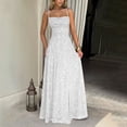 thumbnail image 5 of Uootdi Womens Formal Dresses Thin Strap Floral Pattern Sleeveless Flared Hem Maxi Dresses Evening Gowns Party Wear Gift, 5 of 8