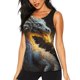 thumbnail image 1 of Balery Golden White Fire Dragon Camiseta sin mangas estampada ligera para mujer, tops de entrenamiento sin mangas, camisetas de yoga transpirables de secado rápido.-Medium, 1 of 7