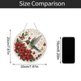 thumbnail image 5 of Christmas Pearl Diamond Painting Suncatcher Kit, DIY Handmade Craft with Hanging Chain, Lace Edge Round Acrylic Board, 3D Multi-Size Pearl Bead Art, Holiday Window Wall Ornament, 1Pc B, 5 of 8