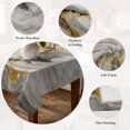 thumbnail image 5 of Grey Ombre Marble Table Cloth Waterproof Tablecloths, Golden Gray Marble Crack Abstract Art Tablecloth Dining Table Cover for Kitchen Party Tabletop Outdoor, Rectangle Tablecloth 60x84 Inch, 5 of 9