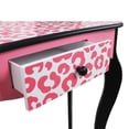 thumbnail image 6 of Fantasy Fields Kids Vanity Table Set with Mirror and Stool – Gisele Leopard Print, Black and Pink, 6 of 12