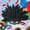 Black, variant on Unisex Glitter Feather Masquerade Eye Mask | Carnival Costume Accessory for , Mardi Gras - Matte Colorful Feathers