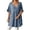 Light Blue, variant on Women's V Neck Short Sleeve Ruffle Loose Summer Flowy Mini Dress