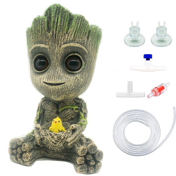 Burbuja de aire AnxunJim Groot para decoración de acuarios para pecera
