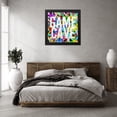 thumbnail image 3 of Stephen Chambers 26x26 Black Modern Wood Framed Wall Art Titled - Game Cave, 3 of 6