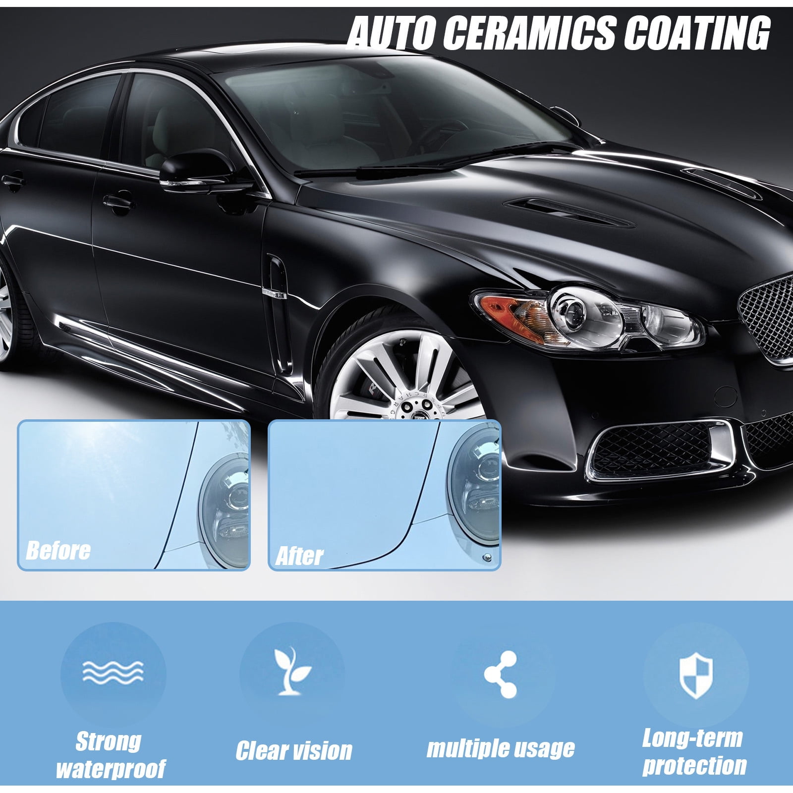 Generic Autokcan 10H Nano Ceramic Coating for Cars, 50ML High Gloss  Anti-Scratch SiO2 Ceramic Coating