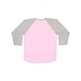 thumbnail image 2 of LAT Baseball Fine Jersey Tee in Pink/ Vintage Heather 3XL | 6930, 2 of 2