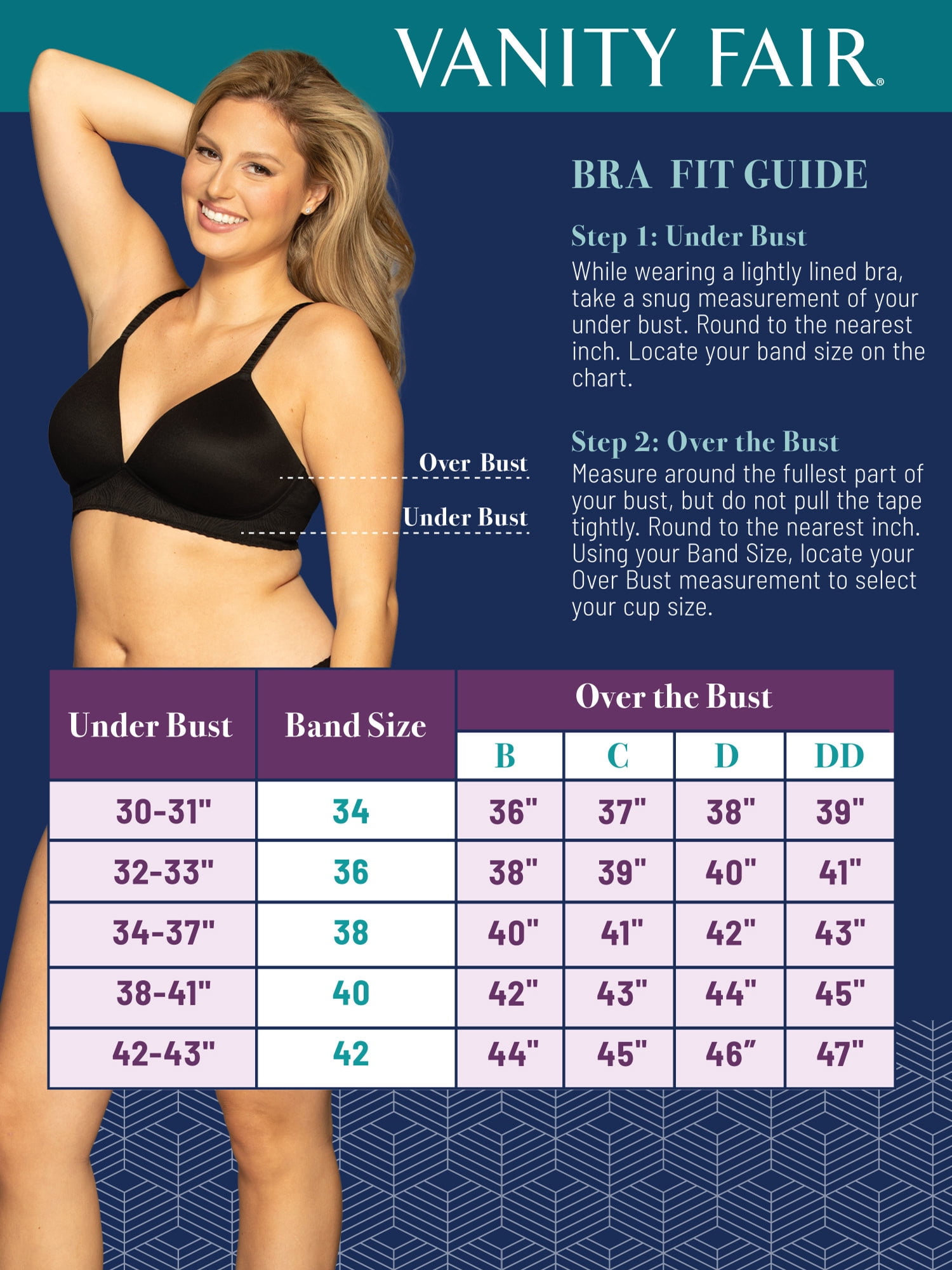 Vanity Fair Lingerie Women's Effortless Wireless Bra, Buttery Soft and Lightweight, Style 77164