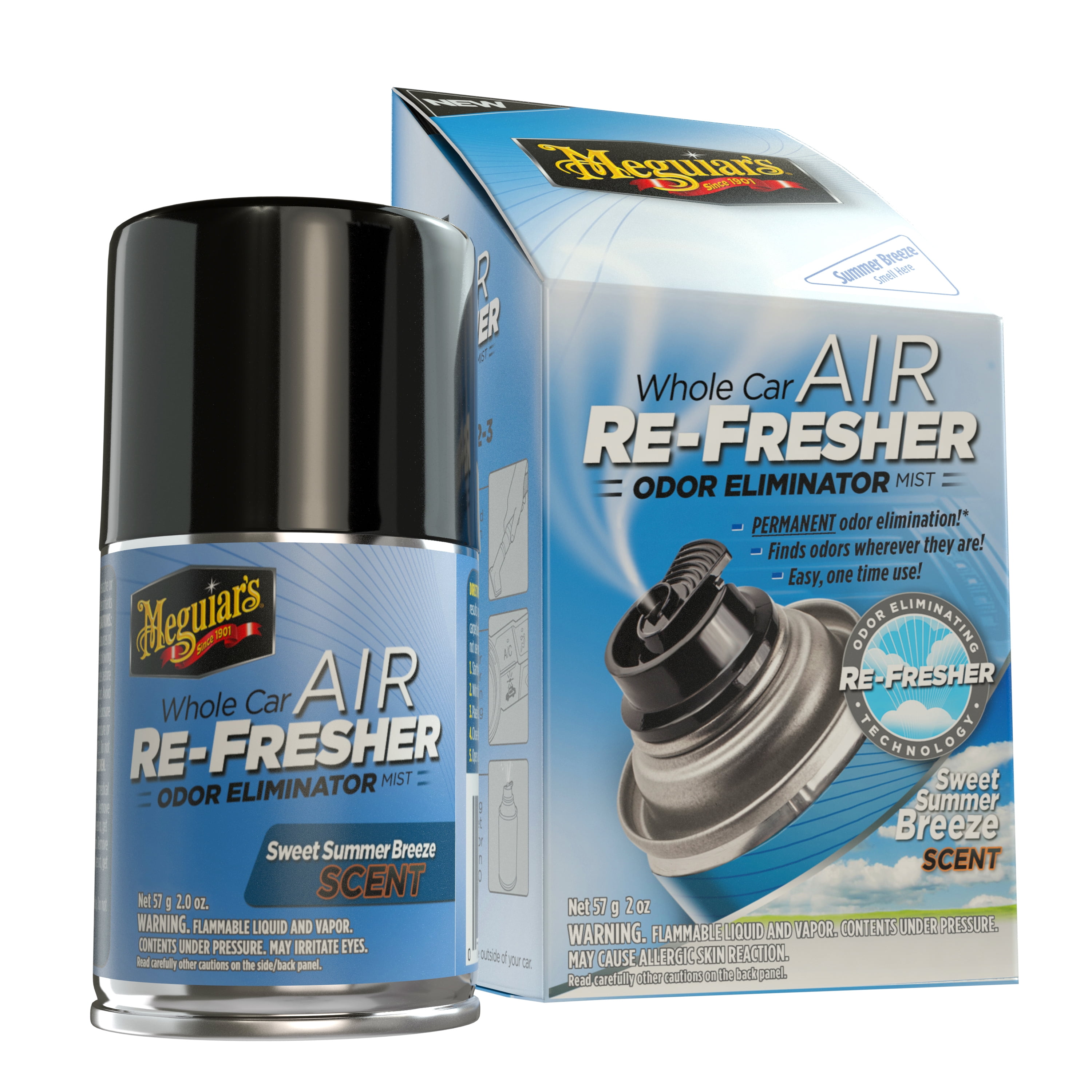  Customer reviews: Meguiar's Whole Car Air Refresher, Odor  Eliminator Spray Eliminates Strong Vehicle Odors, New Car Scent - 2 Oz  Spray Bottle