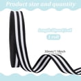 thumbnail image 2 of 50 Yards(45m) Black White Striped Grosgrain Ribbon 1.2" (30mm) Webbing Strap Polyester Heavy Webbing Strap High Density Embroidery Webbing for Bag Purse Pet Garment Accessories DIY Crafts, 2 of 7