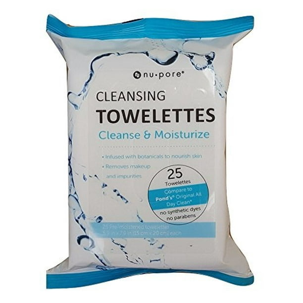 Nu Pore Cleansing And Moisturizing Makeup Remover Wet 25 Towelettes Pack Of 6 Walmart Com Walmart Com