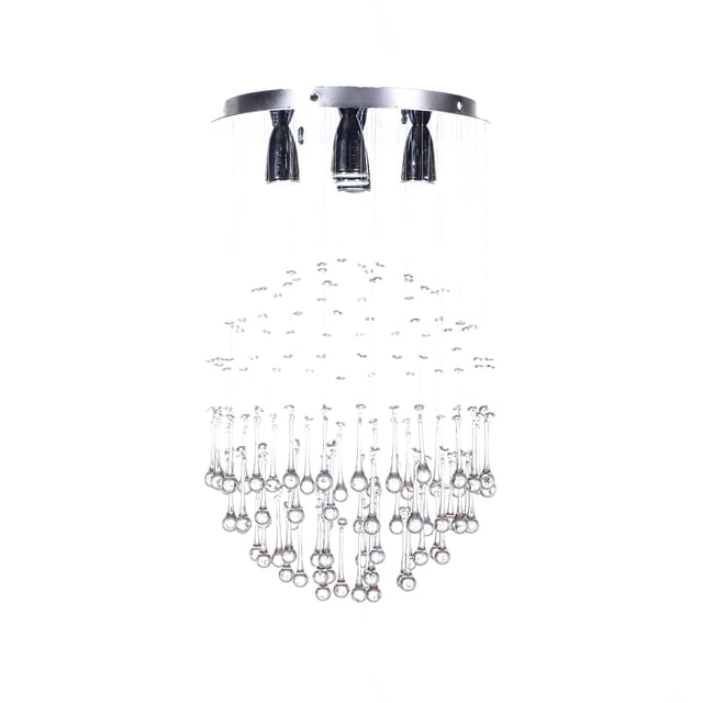 Candil de Cristal Cortado Gamalux Williams Krystal Esfera con Gota de 5 Luces