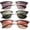 3 Pack Black, Brown & Tortoise, variant on 3 Pack Metal Vintage Frame Metal Bridge Plastic Eye Bow Fashion Sunglasses for Men for Women