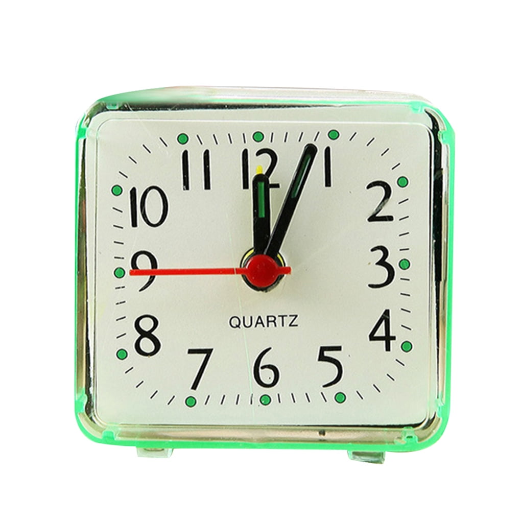Worallymy Table Quartz Clock Desk Alarm Battery Powered Home Bedroom