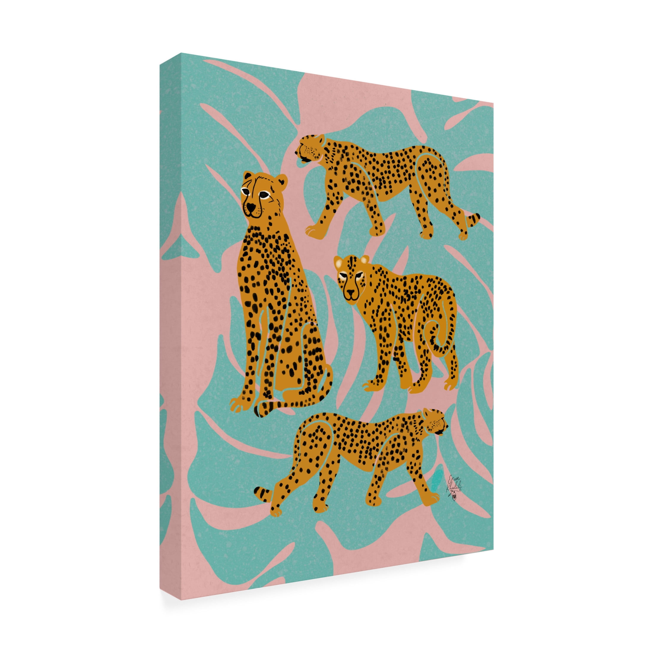 Trademark Fine Art Erum Khalili Leopards Canvas Wall Art