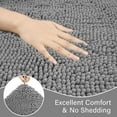 thumbnail image 3 of Homore Bathroom Rugs Sets, Luxury Bath Mat Set Anti-Slip Chenille Bath Rug and U-Shaped Toilet Mat Gray, 3 of 8