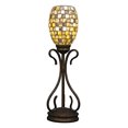 thumbnail image 1 of Toltec Lighting 31-BRZ-408 Swan Mini Table Lamp Shown In Bronze Finish With 5 Sea Haze Seashell Glass, 1 of 1