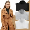 thumbnail image 6 of 3 Pack Women's Decorative Collar Cover Striped Semi High Collar Half Top Mock Blouse Collar Fashion Accessories, 6 of 6