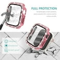 thumbnail image 2 of Dwitch 41mm Case Compatible with Apple Watch 41mm Series 9/8/7 Case with Screen Protector, Shockproof Bling Diamond Overall Hard Rugged Protective Case,Pink, 2 of 5