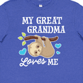 thumbnail image 4 of Inktastic My Great Grandma Loves Me with Sloth and Hearts Youth T-Shirt, 4 of 5