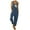 Navy, variant on Conairie Overalls For Women Flower Print Casual Sleeveless Long Romper Wide Leg Pants With Pockets Army Green L