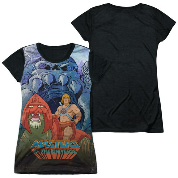 Masters Of The Universe - Protecting Grayskull - Juniors Teen Girls Black Back Sleeve Shirt - Small