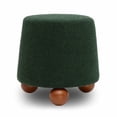 thumbnail image 3 of Jaine Forest Green Boucle Stool, 3 of 4