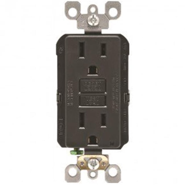 Leviton Mfg R04-GFNT1-0KE Outlet Gfci St 15A & 125V Black