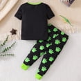 thumbnail image 4 of WOYY Newborn Boys Dinosaur Glow In The Dark Pajamas Cotton Short Sleeve Top Pants Soft PJs, 4 of 6