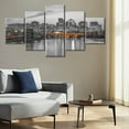 thumbnail image 6 of TISHIRON 5PCS Framed Canvas Wall Art Set,60"x32" Arlington Virginia Panoramic Cityscape Canvas Art Decor, 6 of 7