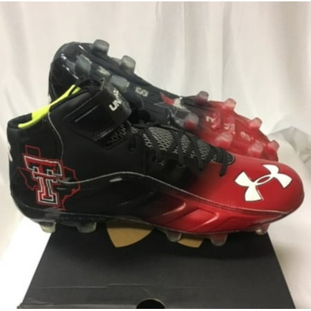 NEW Under Armour Team Fierce MC Football Cleats Texas Tech Black/Red Sz 13 M