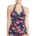 thumbnail image 1 of Tommy Bahama Women Printed Tummy-Control Halter Tankini Top,Multi, S, 1 of 5