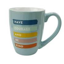 14oz Ceramic Tea Cup Coffee Mug for Office and Home,Hand Painted with Handles,Have Courage and Be Kind Mug,Best Gifts for Women and Men