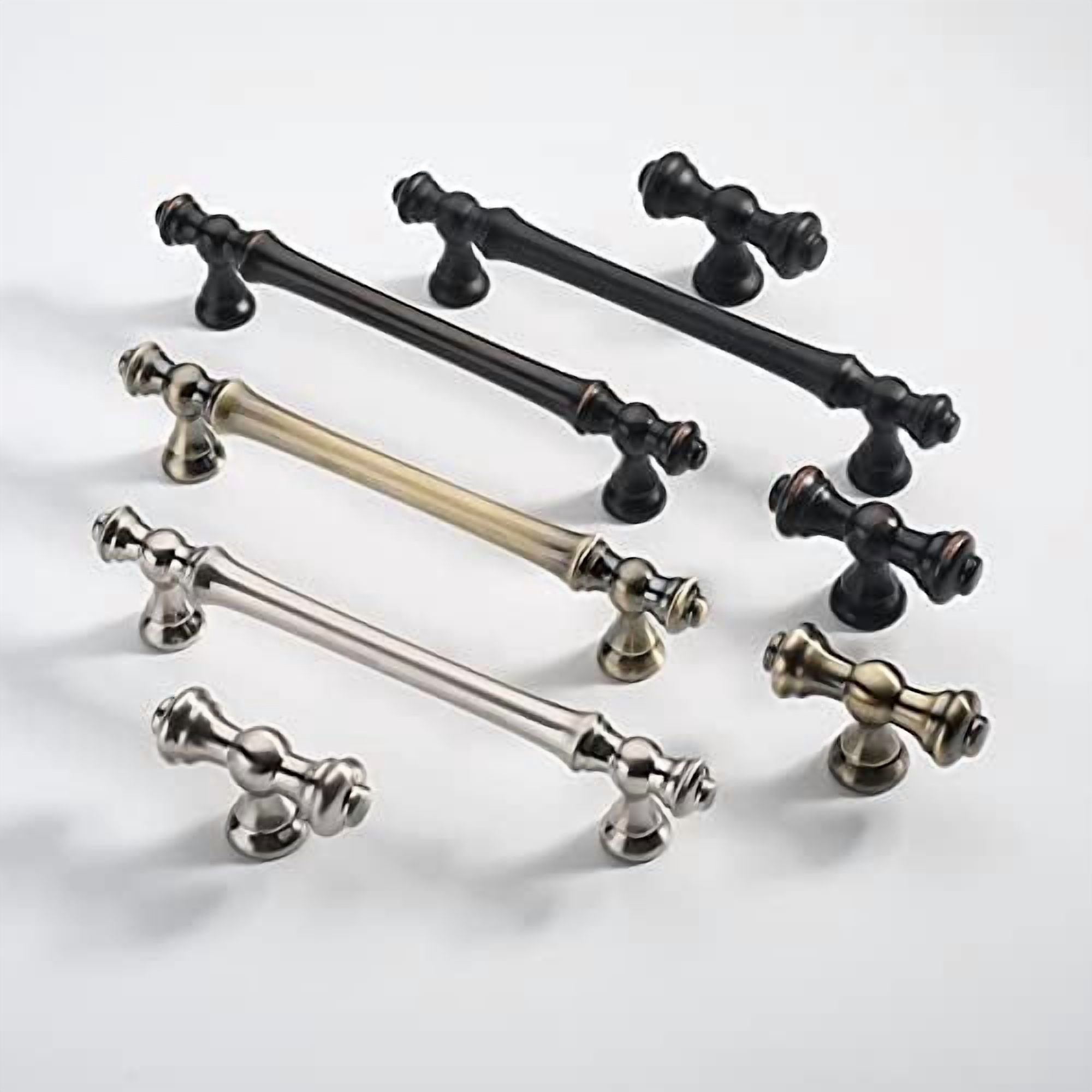 10 Pack 5 Inch(128mm) Brushed Antique Brass Kitchen Cabinet Handles, Cabinet Pulls Kitchen Cabinet Hardware for Cupboard Drawer Pulls