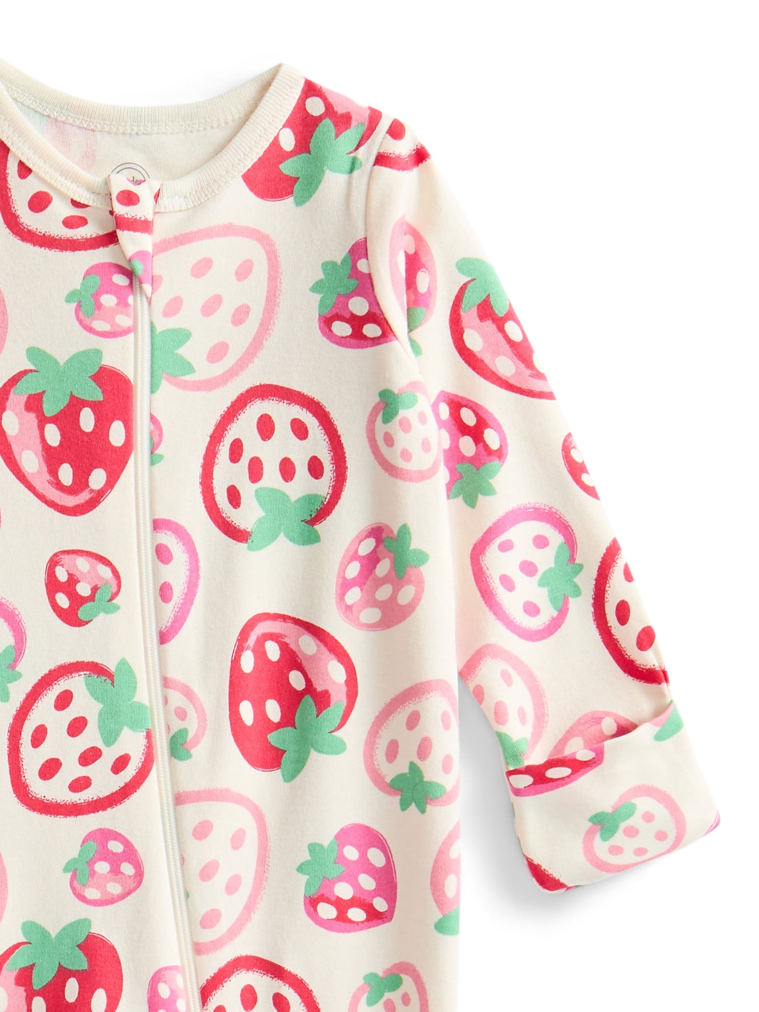 Wonder Nation Organic Cotton Baby Unisex Zip Front Footed Sleep N Play Pajamas, 2-Pack, Sizes Preemie-6/9 Months