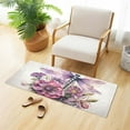 thumbnail image 4 of Dragonfly Flower Luxury Kitchen Rug Non Slip Bathroom Plush Mat Shaggy Bedroom Carpet 39"x20", 4 of 6