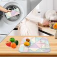 thumbnail image 3 of Yayeee Dish Drying Mat for Kitchen Counter 18" x 24" Microfiber Super Absorbent Coffee Decorative Pad, Purple Geometric, 3 of 9