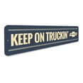 thumbnail image 3 of Keep on Truckin Chevy Sign, Car Sign, Car-Lover Sign, Man Cave Sign - 4x18 inches, 3 of 4