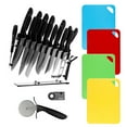 thumbnail image 1 of Hecef Knife Block Set, 25 Pcs Titanium Plated High Carbon Stainless Steel Extra Sharp Kitchen Knives, 1 of 12