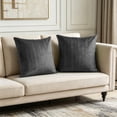 thumbnail image 2 of Home Soft Things Pleated Velvet 2 Piece Throw Pillow Cover Set - Gun Metal - 26" x 26", 2 of 7