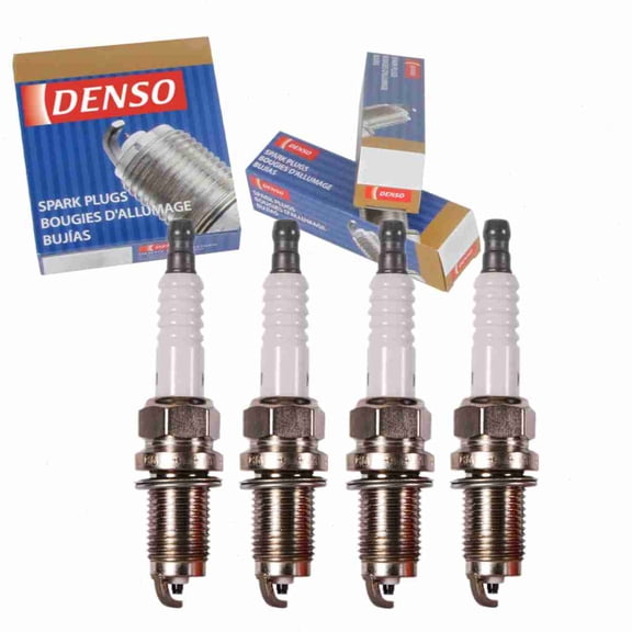 4 pc DENSO Standard Spark Plugs compatible with Honda Civic 1.8L 2.0L L4 2002-2011