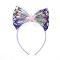 thumbnail image 2 of Diadema con lazo de escamas de pescado de estilo europeo y americano, de piel sintética con diseño de arcoíris, para festivales, fiestas de cumpleaños, joyería fina, 2 of 6