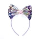 thumbnail image 2 of Diadema con lazo de escamas de pescado de estilo europeo y americano, de piel sintética con diseño de arcoíris, para festivales, fiestas de cumpleaños, joyería fina, 2 of 6